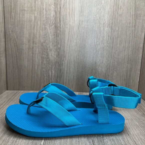 Teva Original Universal Sandals Size 8 Adjustable Strap Flat Thong Blue 1003986 - Picture 2 of 10